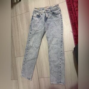 Levi's Women's Light Blue Acid Wash Straight-Leg Jeans